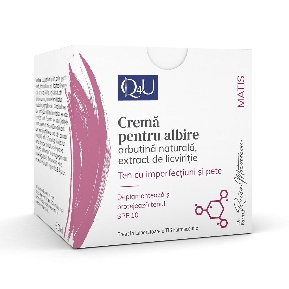 Crema pentru albire Matis Q4U, 50 ml, Tis Farmaceutic