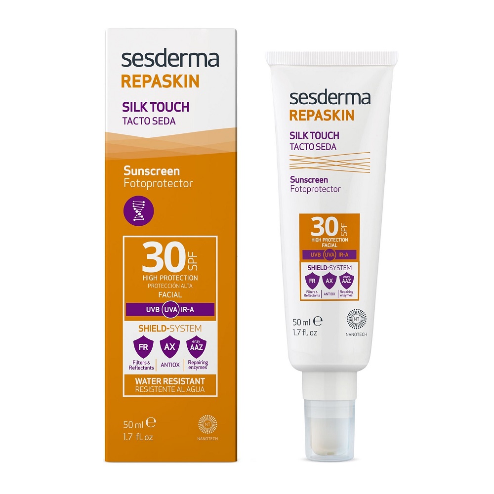 Crema pentru protectie solara cu SPF 30 Repaskin Silk Touch, 50 ml, Sesderma