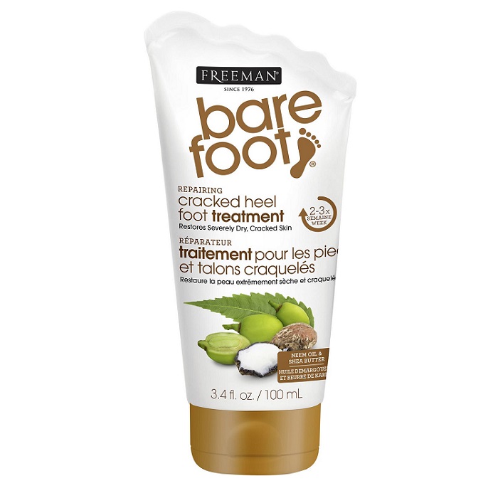 Crema reparatoare pentru calcaie crapate cu ulei de neem si unt de shea Bare Foot, 100 ml, Freeman