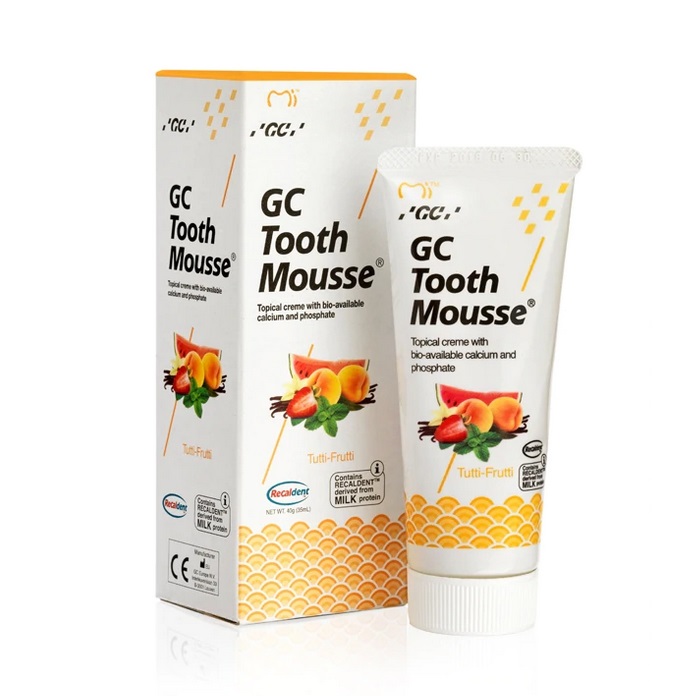 Crema topica pe baza de apa cu aroma de tutti-frutti Tooth Mousse, 40 g, GC 