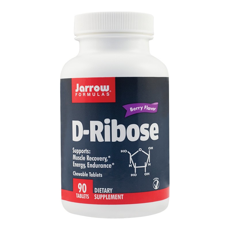 D-Ribose 1000mg Jarrow Formulas, 90 tablete masticabile, Secom