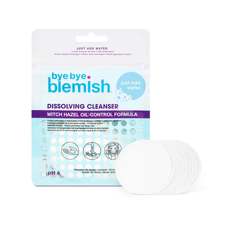 Dischete demachiante Dissolving Cleanser, 50 bucati, Bye Bye Blemish