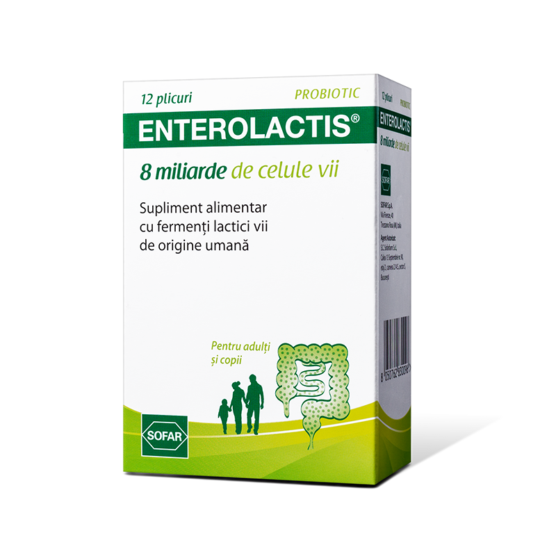 Enterolactis Probiotic, 12 plicuri, Sofar