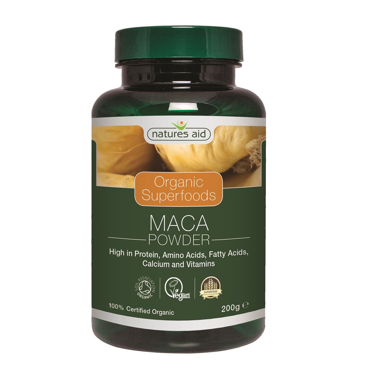 Pudra de maca organica, 200 g, Natures Aid