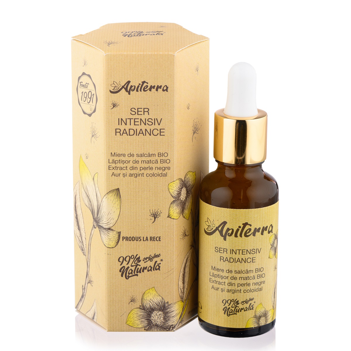 Ser intensiv radiance Apiterra, 30 ml, Apicola Pastoral Georgescu 