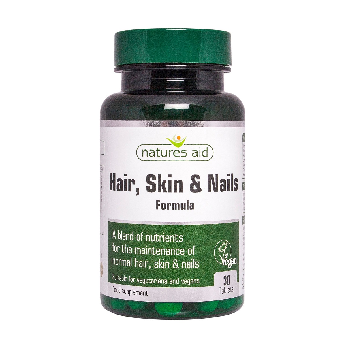 Hair, skin & nails, 30 tablete, Natures Aid