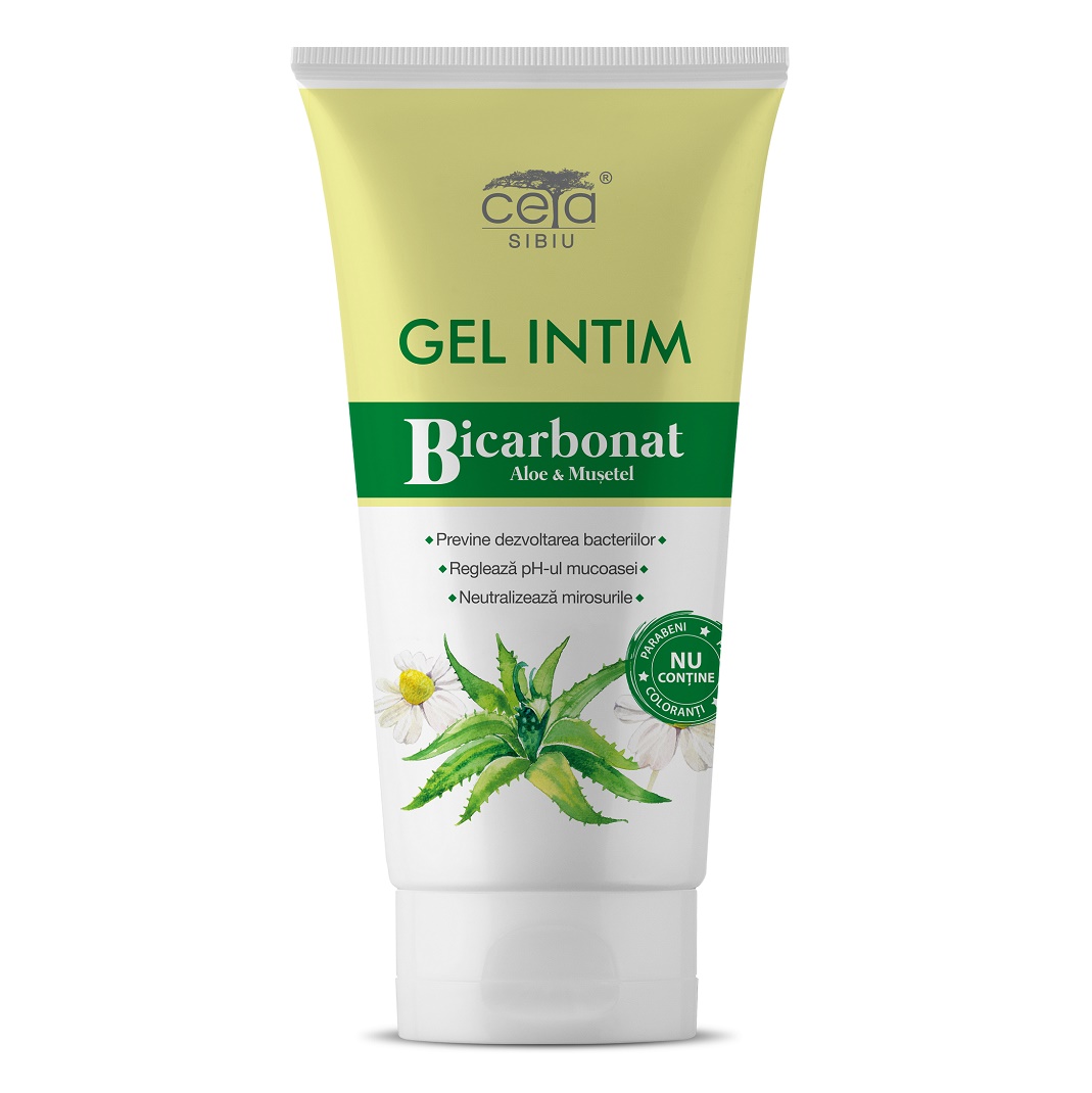 Gel intim cu bicarbonat, aloe si musetel, 200 ml, Ceta Sibiu