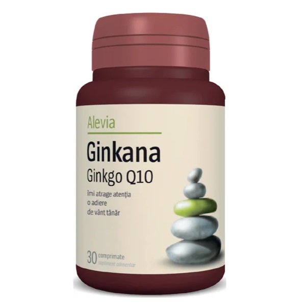 Ginkana Ginkgo Q10, 30 comprimate, Alevia