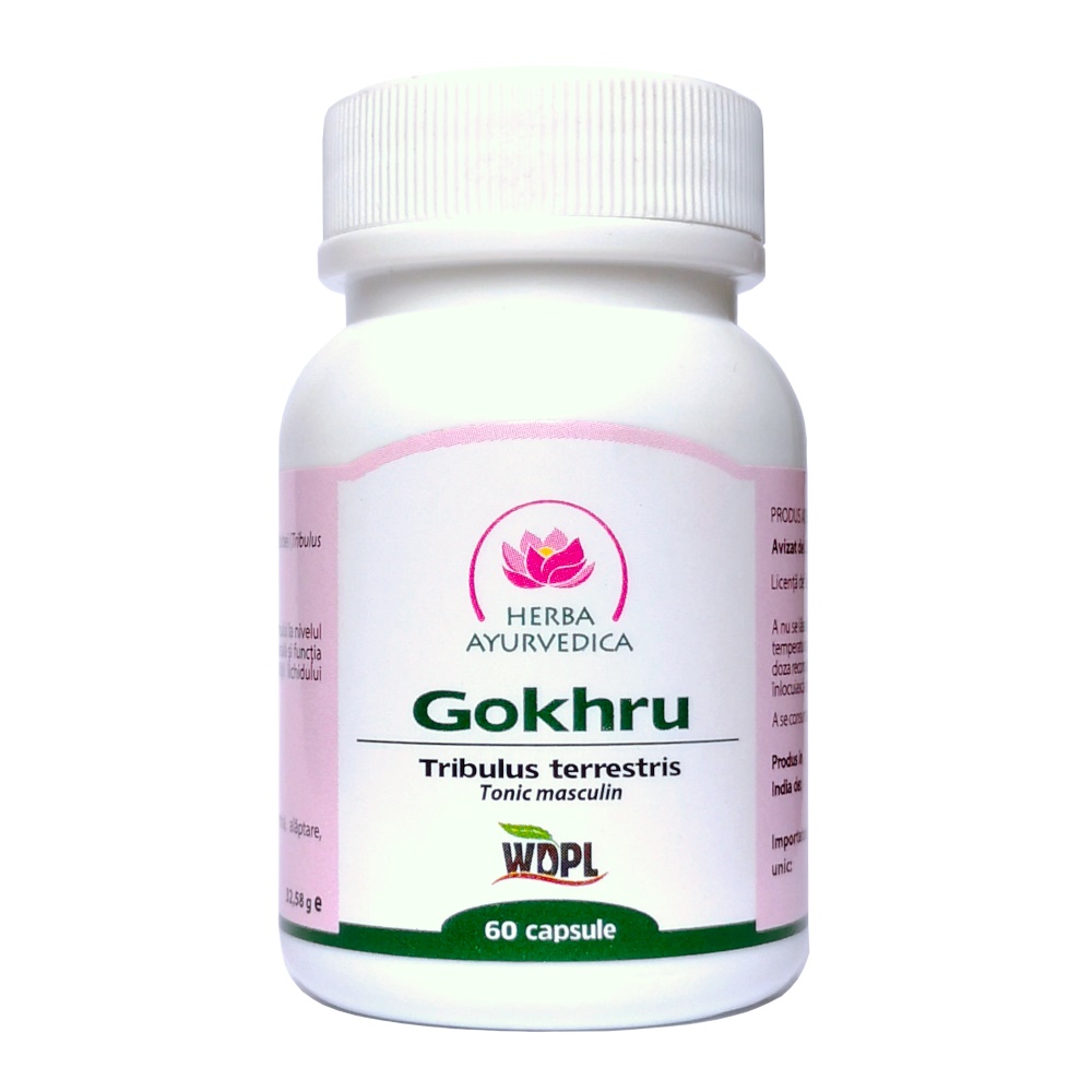 Gokhru, tonic masculin, 60 capsule, Herba Ayurvedica