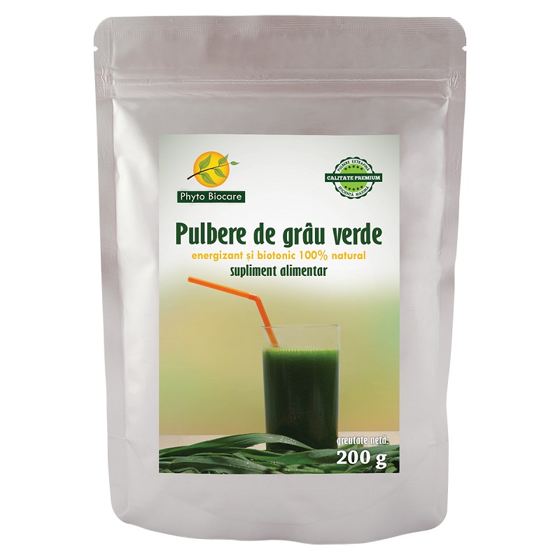 Pulbere de grau verde, 200 g, Phyto Biocare