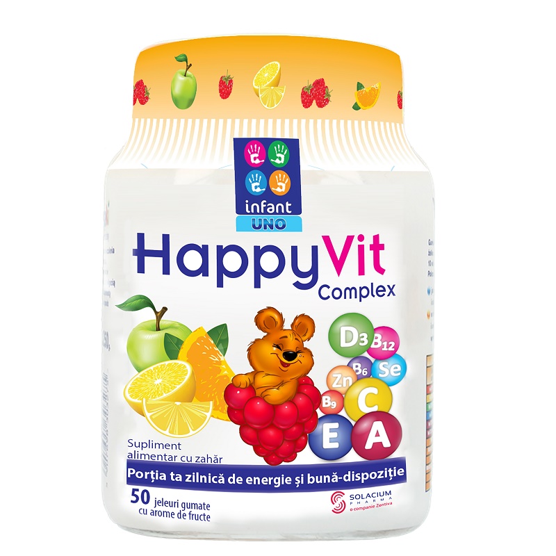 Happyvit Complex Infant Uno, 50 jeleuri, Solacium