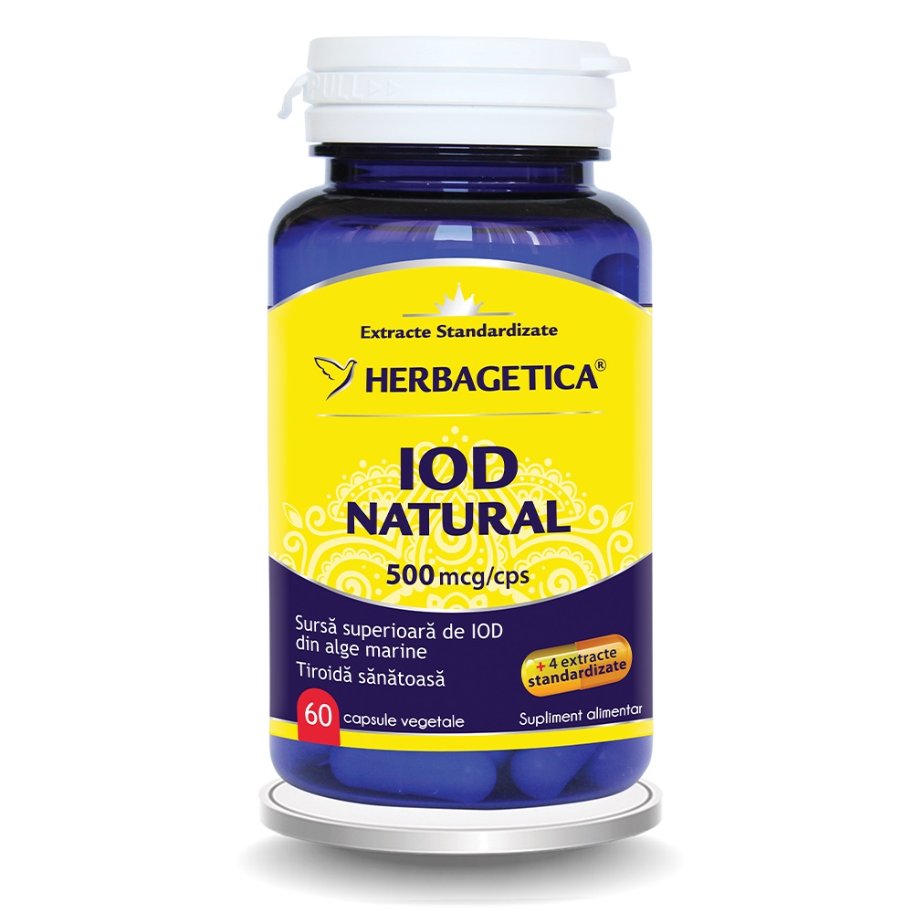 Iod Natural, 500mcg,, 60 capsule, Herbagetica