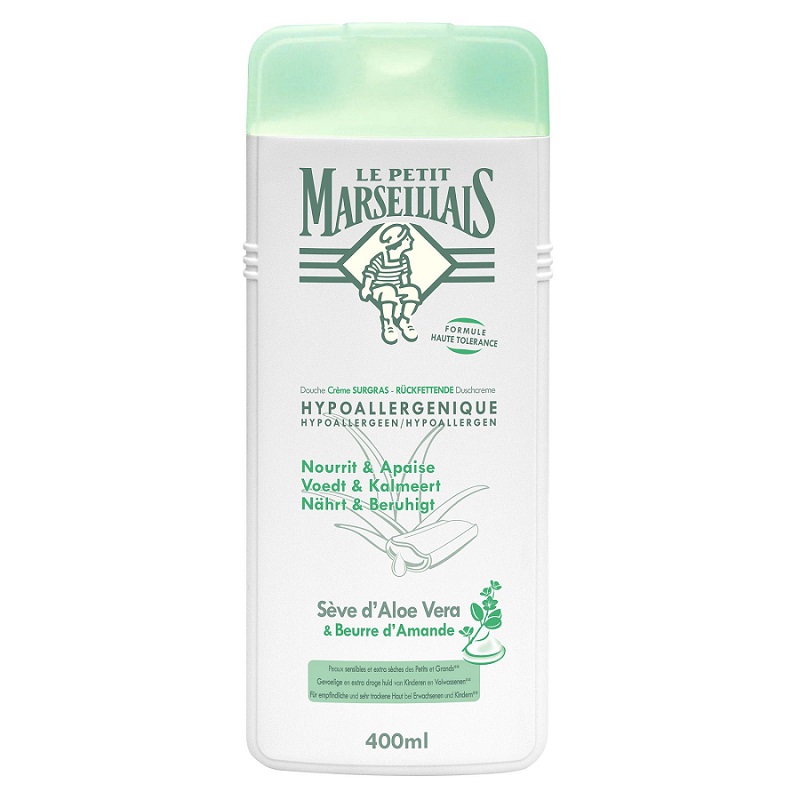 Gel de dus cu unt de migdale si aloe vera , 400 ml, Le Petit Marseillais