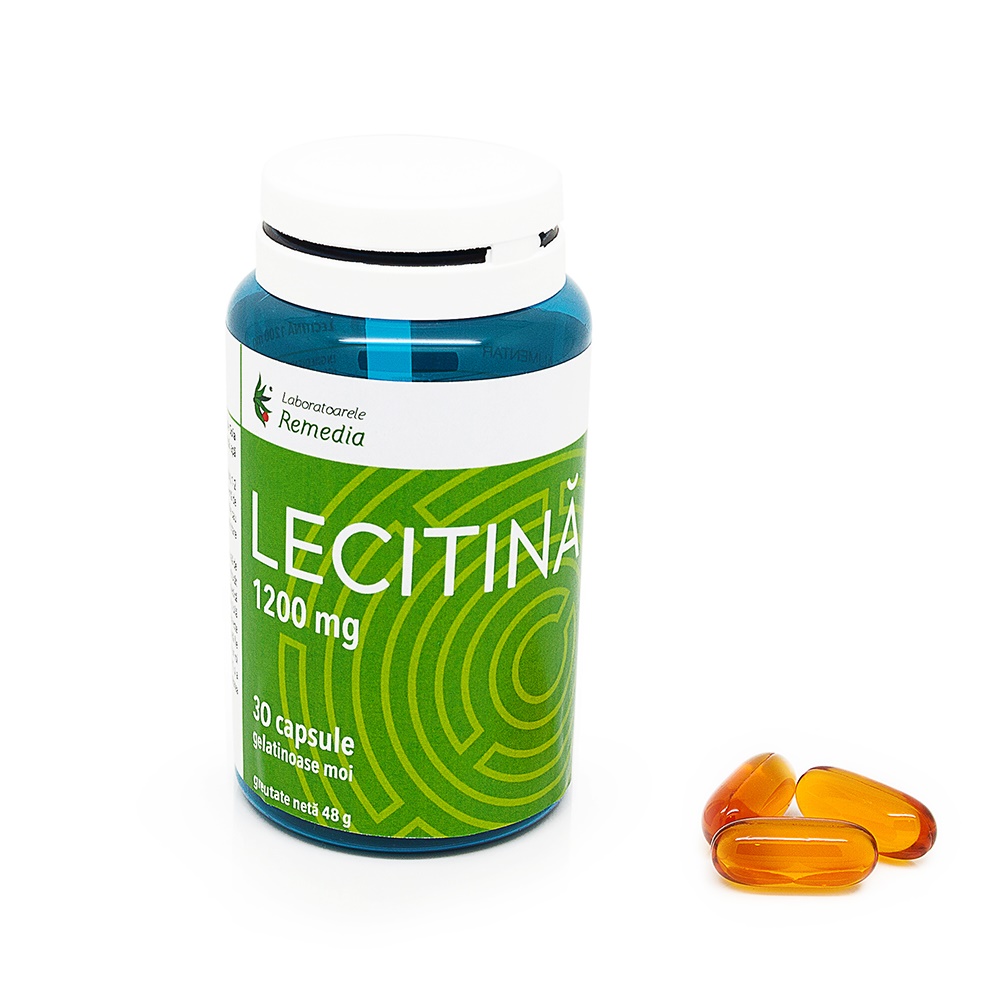 Lecitina 1200 mg, 30 capsule, Remedia