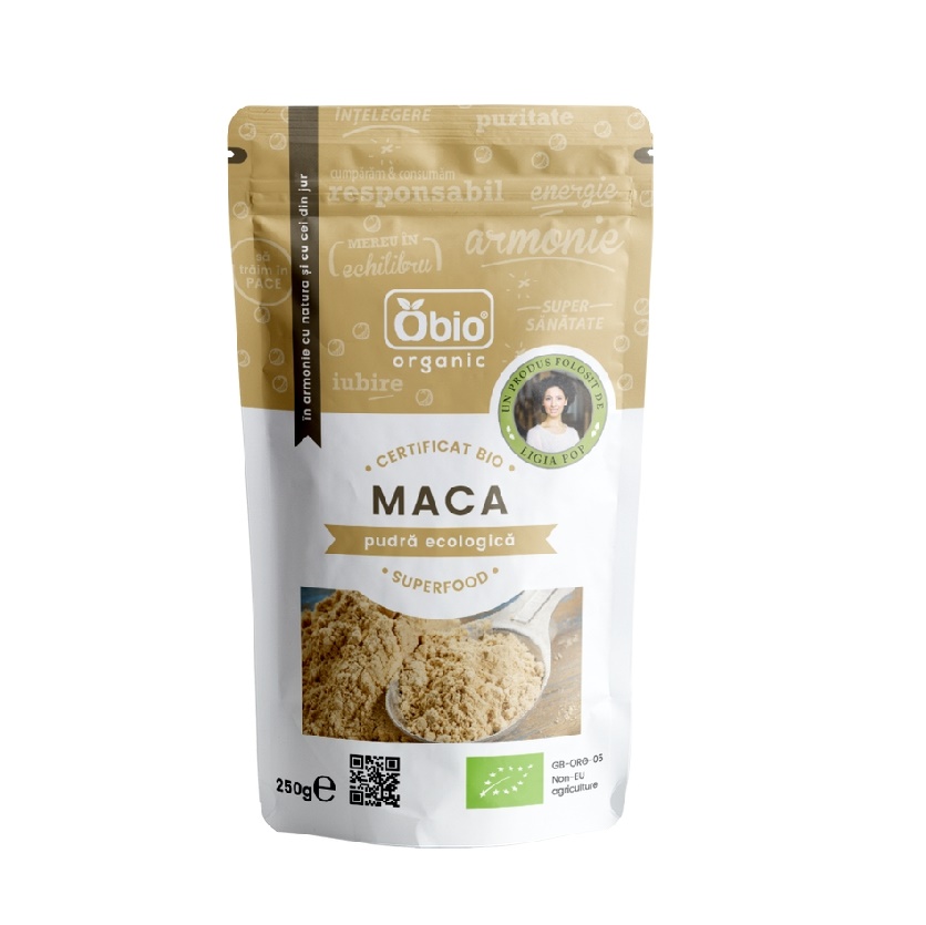 Maca pulbere eco, 250g, Obio