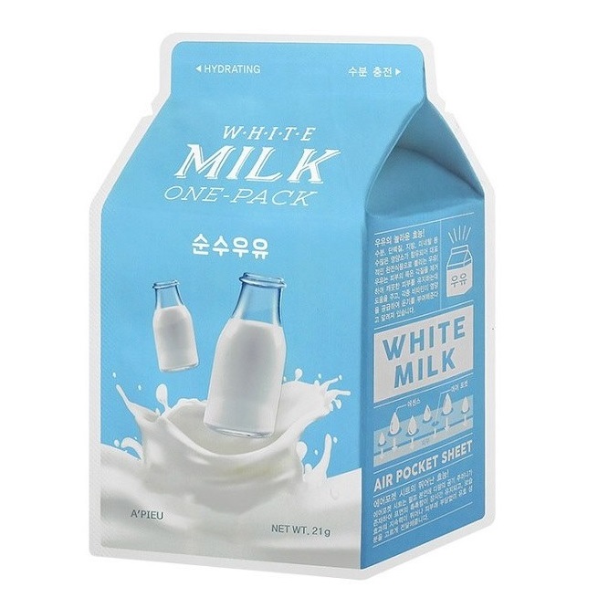 Masca faciala pentru hidratare White Milk, 21 g, Apieu