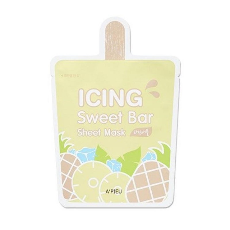 Masca faciala pentru netezirea tenului cu ananas Icing Sweet Bar, 21 g, Apieu