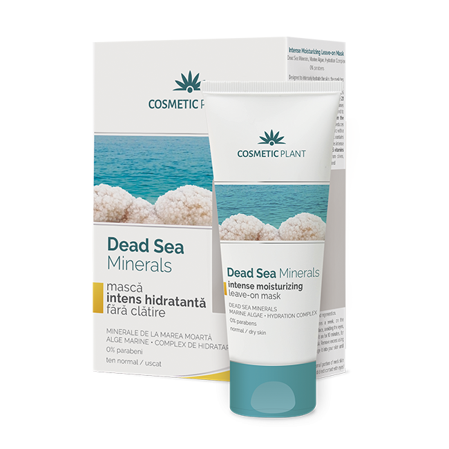 Masca intens hidratanta fara clatire cu minerale si alge marine Dead Sea Minerals, 50 ml, Cosmetic Plant