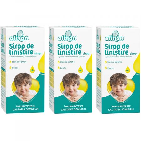 Pachet Sirop de linistire Alinan,3 x 150 ml (3 la pret de 2), Fiterman Pharma