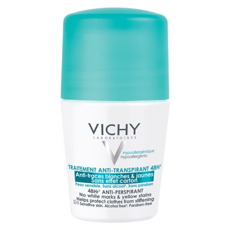 Deodorant roll-on antiperspirant anti-urme 48h, 50 ml, Vichy