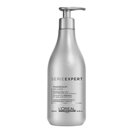 Sampon neutralizator pentru parul gri sau alb Silver Magnesium, 500 ml, Loreal Professionnel