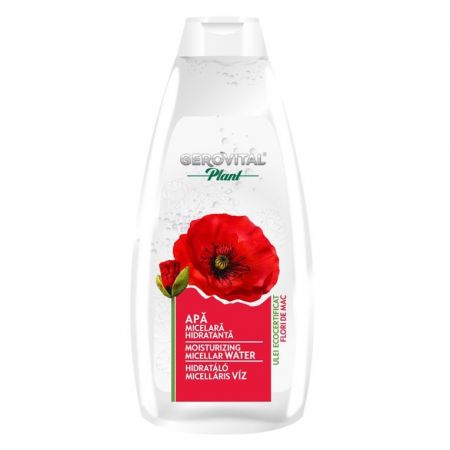 Apa micelara hidratanta cu flori de mac Plant, 400 ml, Gerovital