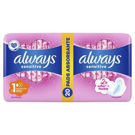 Absorbante Always Ultra Sensitive Normal Plus, 20 bucati, P&G