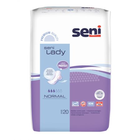 Absorbante urologice pentru femei Lady, Normal, 20 bucati, Seni 