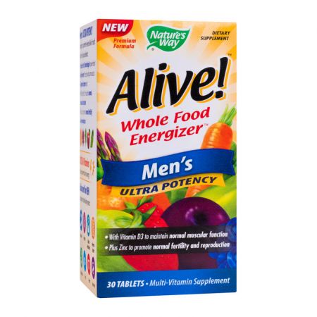 Alive Once Daily Mens Ultra Potency Nature's Way, 30 tablete, Secom