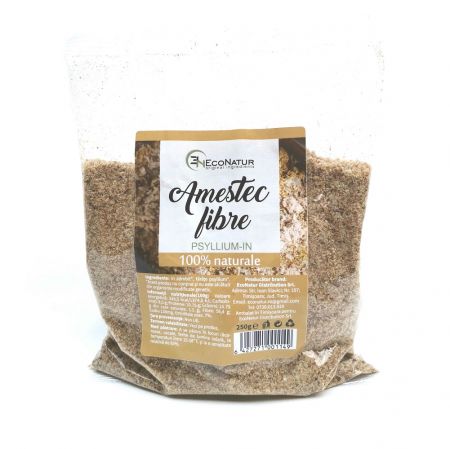 Amestec fibre tarate psyllium si in zdrobit, 250 g, EcoNatur