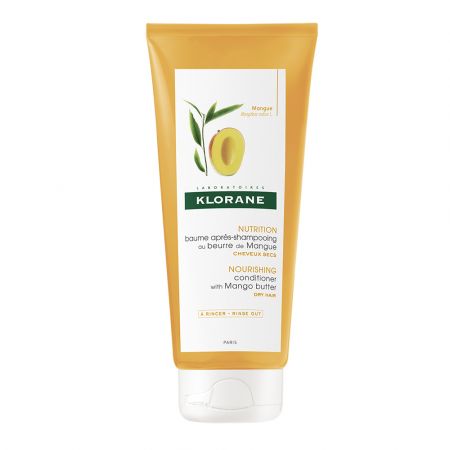 Balsam hranitor cu unt de mango pentru par uscat, 200 ml, Klorane