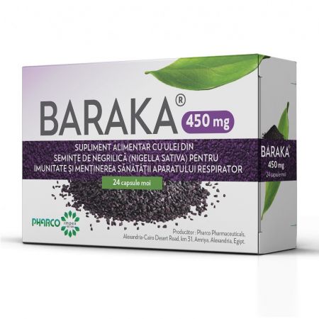 Baraka, 450 mg, 24 capsule moi, Pharco