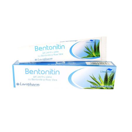 Gel pentru piele cu bentonita si aloe vera Bentonitin, 40 g, Laropharm