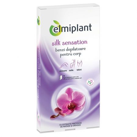 Benzi depilatoare pentru corp Silk Sensation, 12 bucati, Elmiplant 