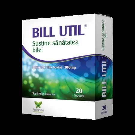 Bill Util cu extract de bila bovina, 20 capsule, Polisano