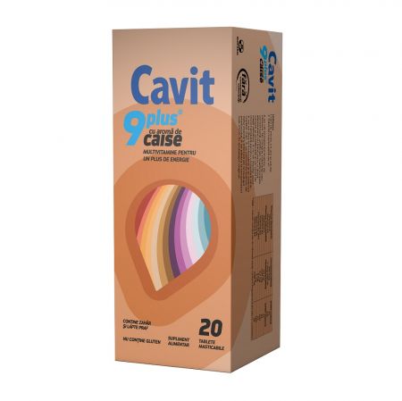 Cavit 9 plus caise, 20 tablete, Biofarm