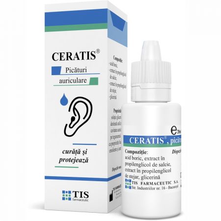 Ceratis picaturi auriculare, 20 ml, Tis Farmaceutic