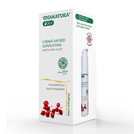 Crema antirid superlifting pentru ten uscat, 45 ml, Vivanatura