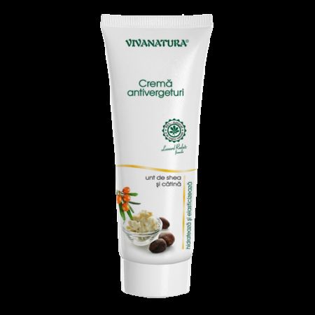 Crema antivergeturi cu unt de shea si catina, 250 ml, Vivanatura