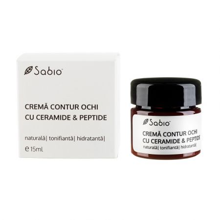 Crema contur ochi cu ceramide si peptide, 15 ml, Sabio