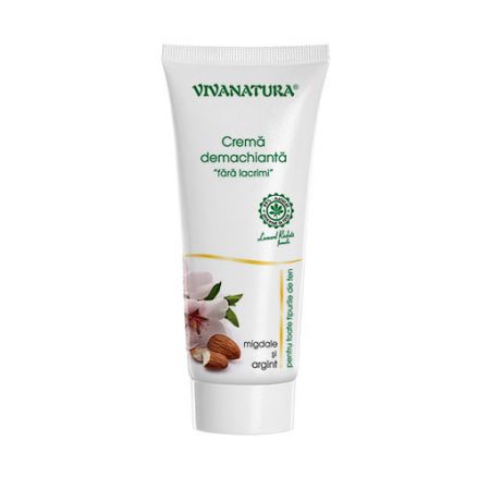 Crema demachianta cu migdale si argint coloidal, 75 ml, Vivanatura