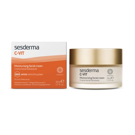 Crema hidratanta pentru ten uscat C-Vit, 50 ml, Sesderma