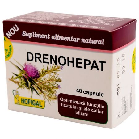 Drenohepat, 40 capsule, Hofigal