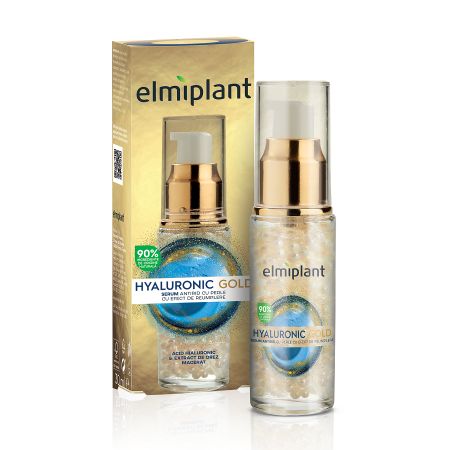 Serum pentru fata cu efect de umplere Hyaluronic Gold, 30 ml, Elmiplant 