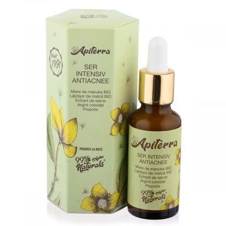 Ser intensiv antiacnee Apiterra, 30 ml, Apicola Pastoral Georgescu 