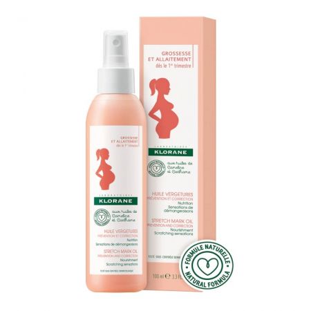 Ulei pentru prevenirea vergeturilor, 200 ml, Klorane Bebe