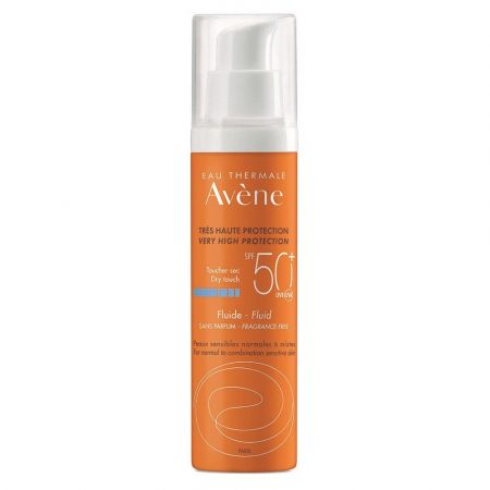 Fluid fara parfum pentru protectie solara cu SPF 50+, 50 ml, Avene