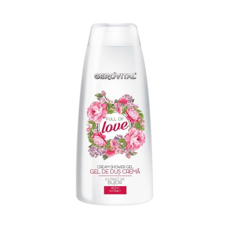 Gel de dus crema cu extract de bujor Full of Love, 400 ml, Gerovital