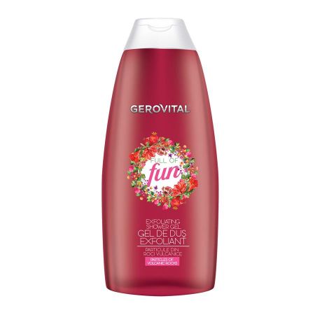 Gel de dus exfoliant cu particule din roci vulcanice Full of Fun, 400 ml, Gerovital