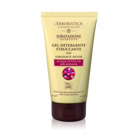 Gel demachiant hidratant vegan pentru fata cu apa activa de rodie, 150 ml, L'Erboristica